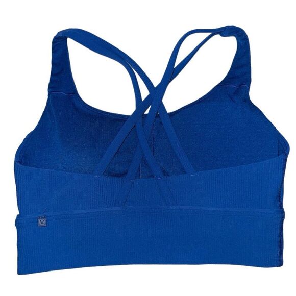 Lululemon Energy Bra Long Line Ribbed in  Regatta SZ 8 - Picture 4 of 5